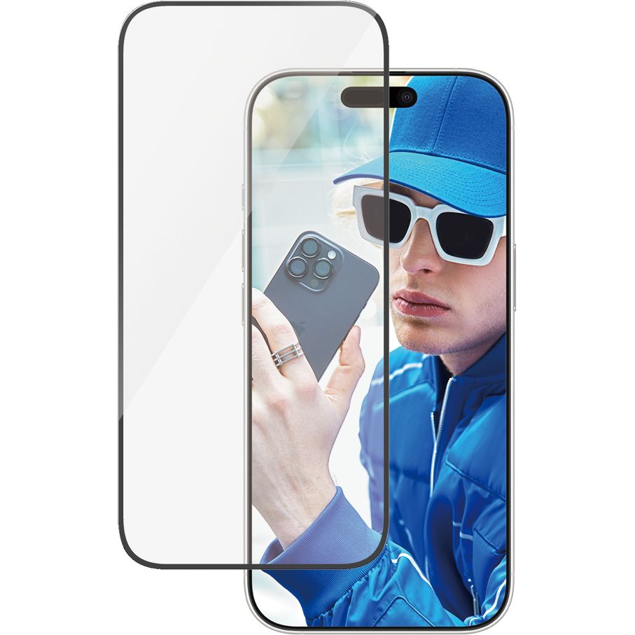 Szkło hartowane PanzerGlass Ultra-Wide Fit do Apple iPhone 16 Pro z czarną ramką